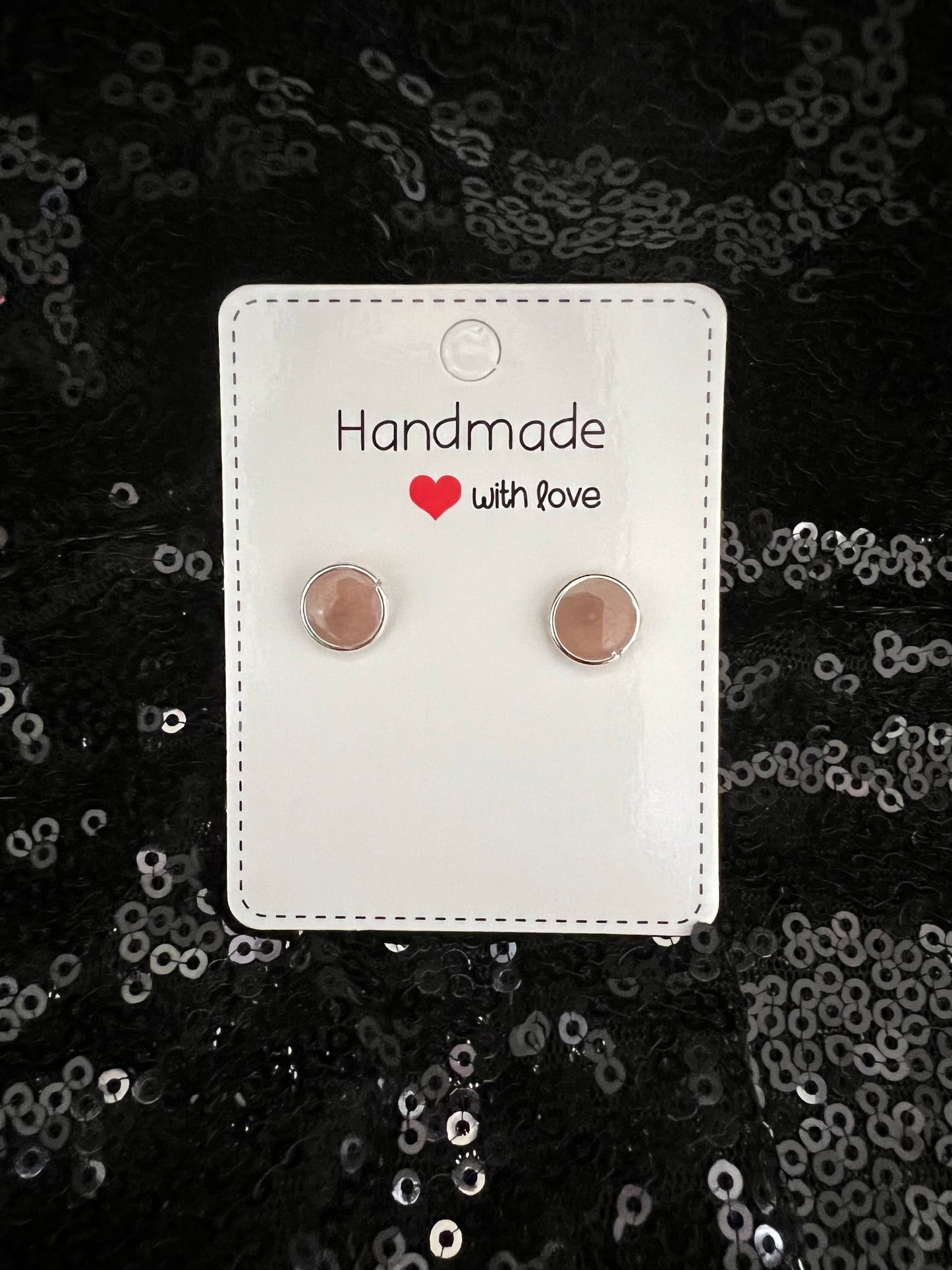 Mini circle stud earrings