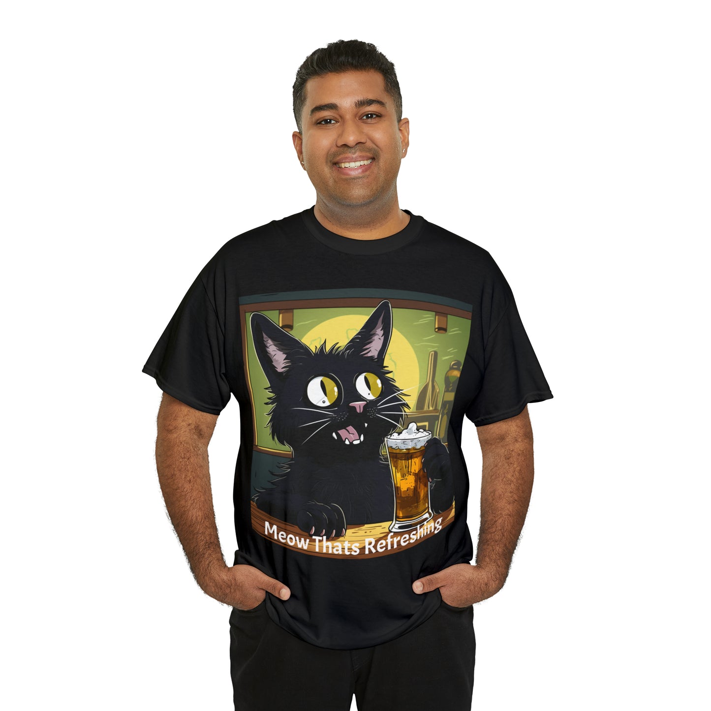 Bar Cat Unisex Heavy Cotton Tee