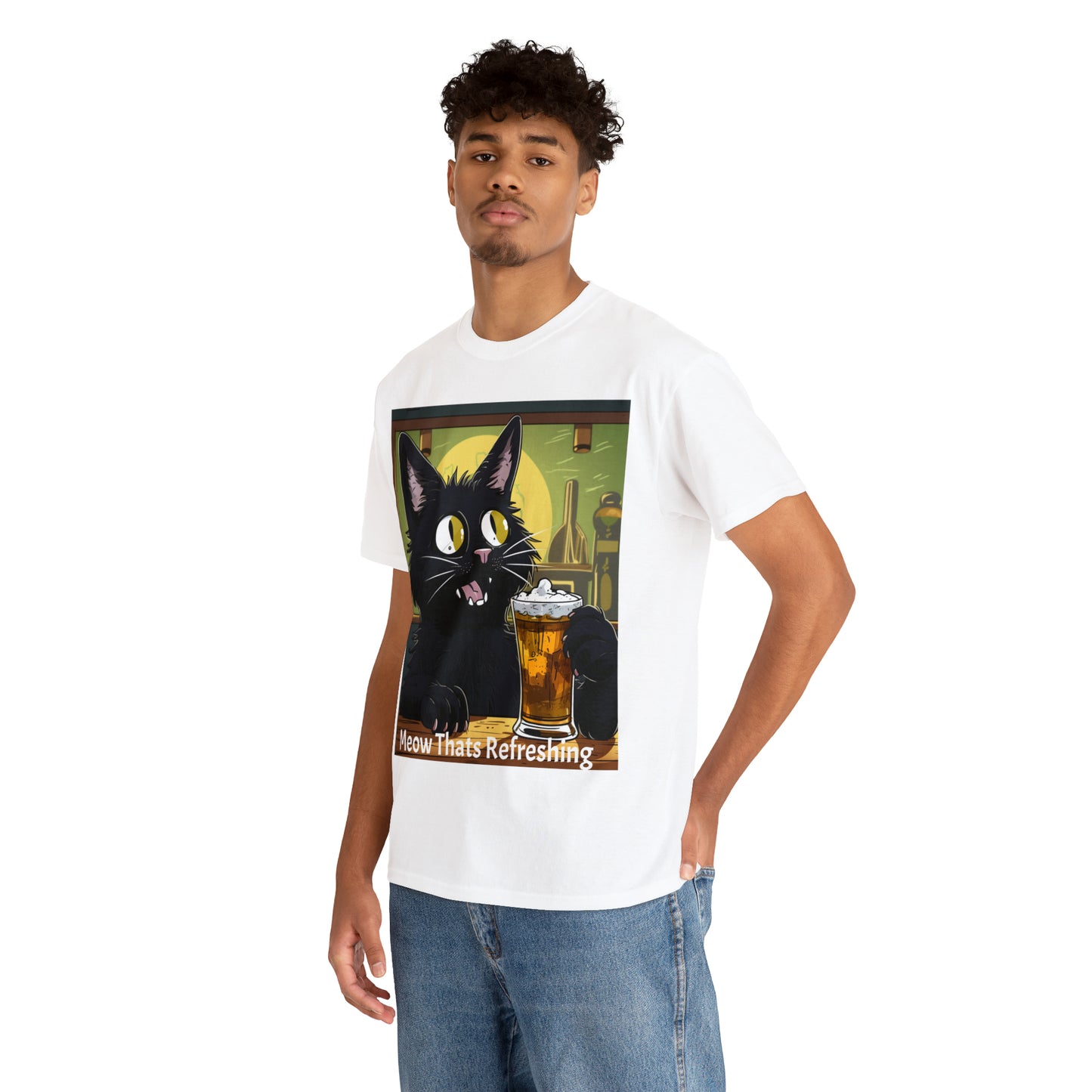 Bar Cat Unisex Heavy Cotton Tee