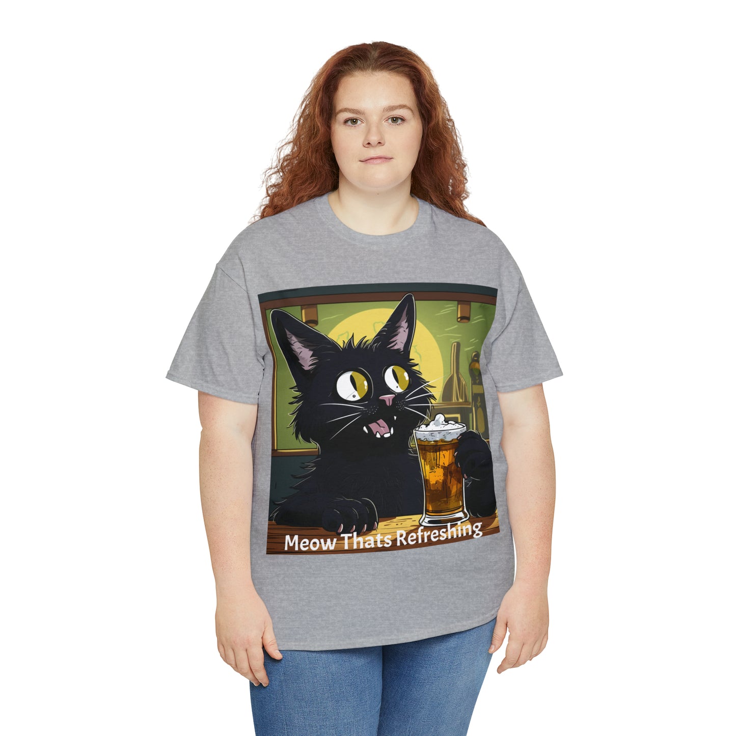 Bar Cat Unisex Heavy Cotton Tee