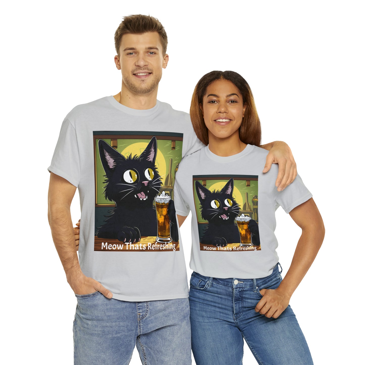 Bar Cat Unisex Heavy Cotton Tee