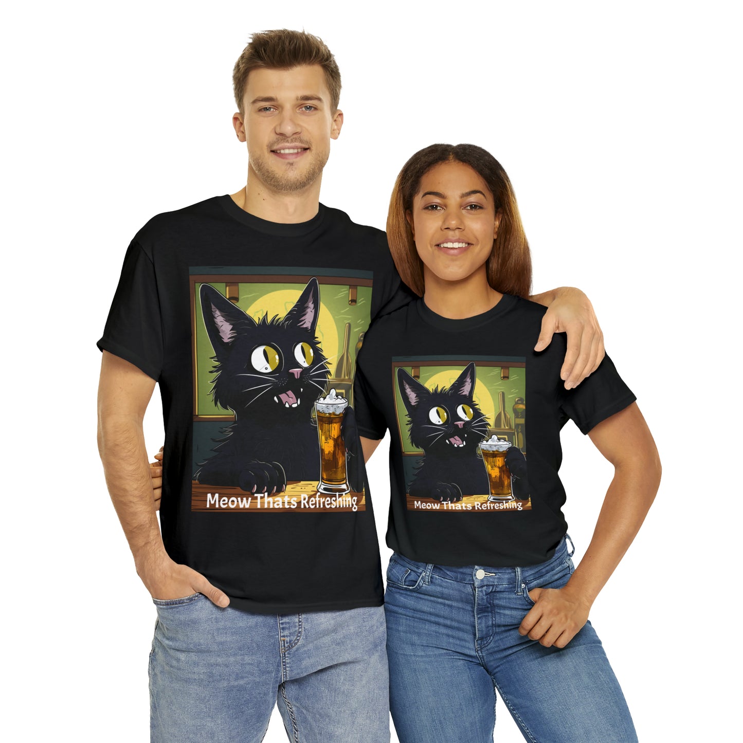 Bar Cat Unisex Heavy Cotton Tee