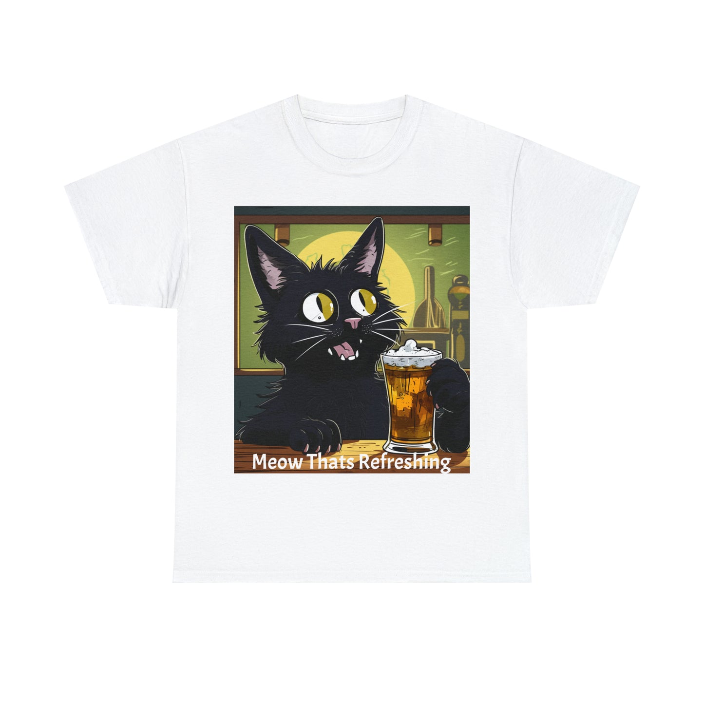 Bar Cat Unisex Heavy Cotton Tee