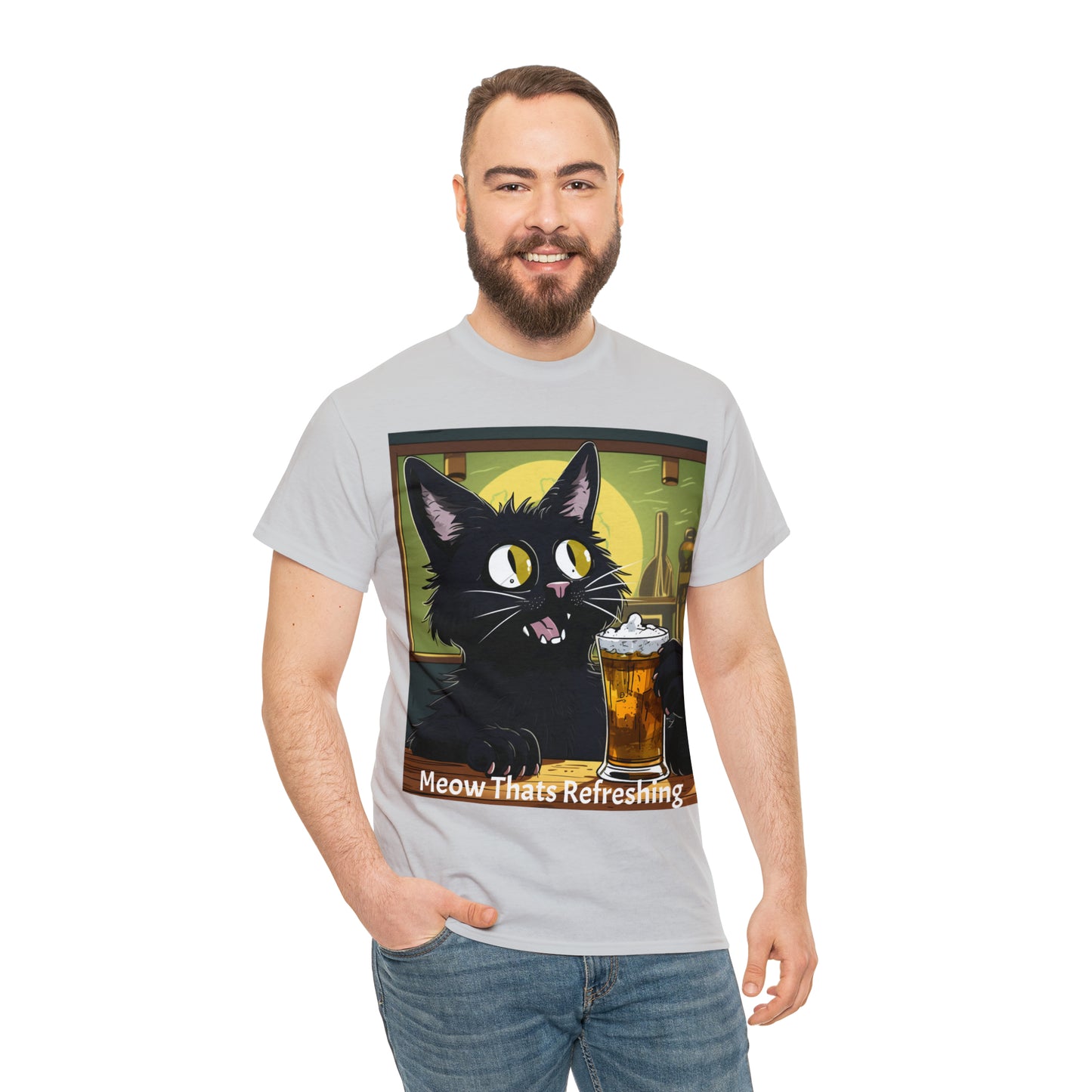 Bar Cat Unisex Heavy Cotton Tee