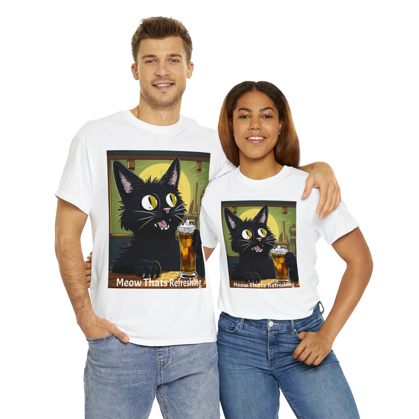 Bar Cat Unisex Heavy Cotton Tee