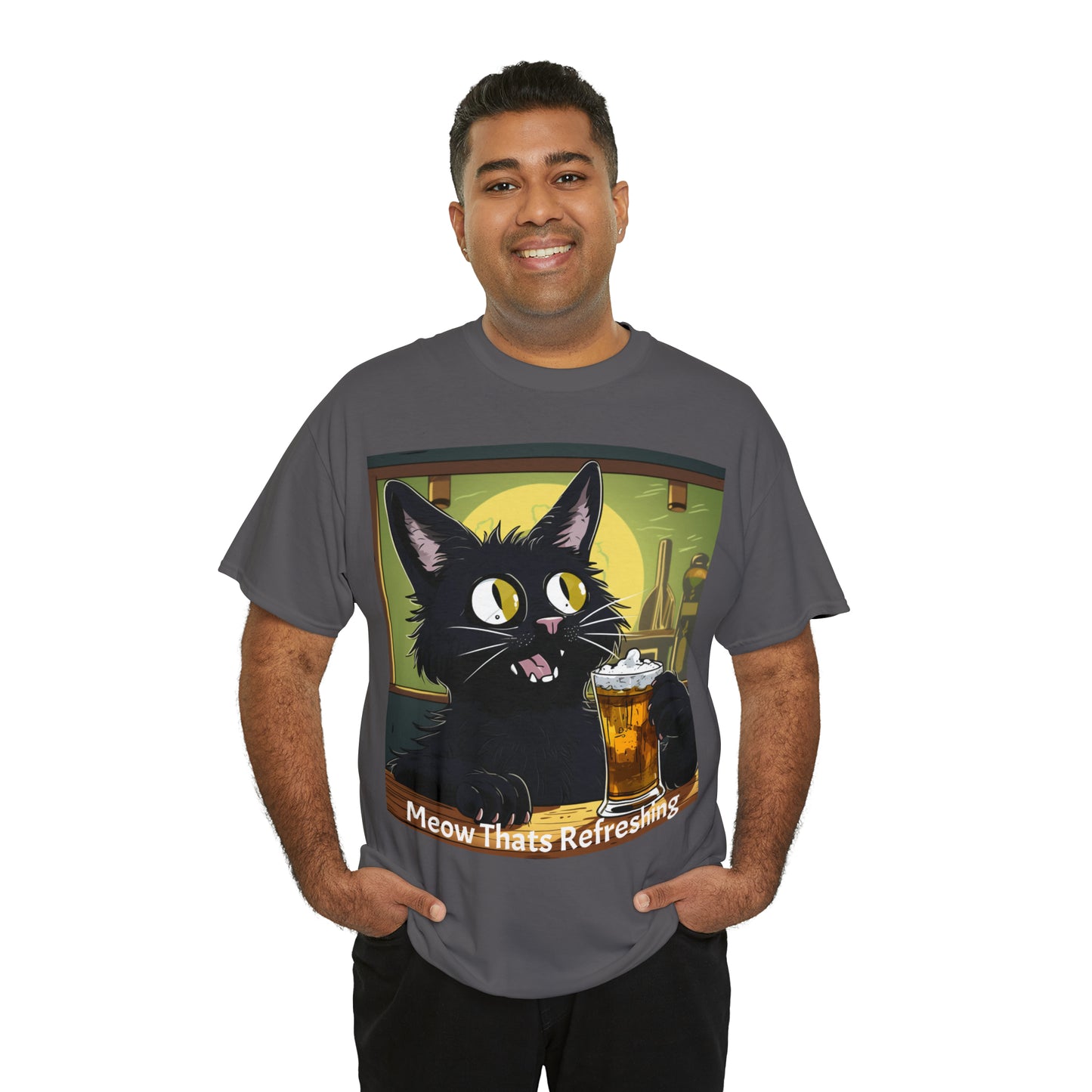 Bar Cat Unisex Heavy Cotton Tee