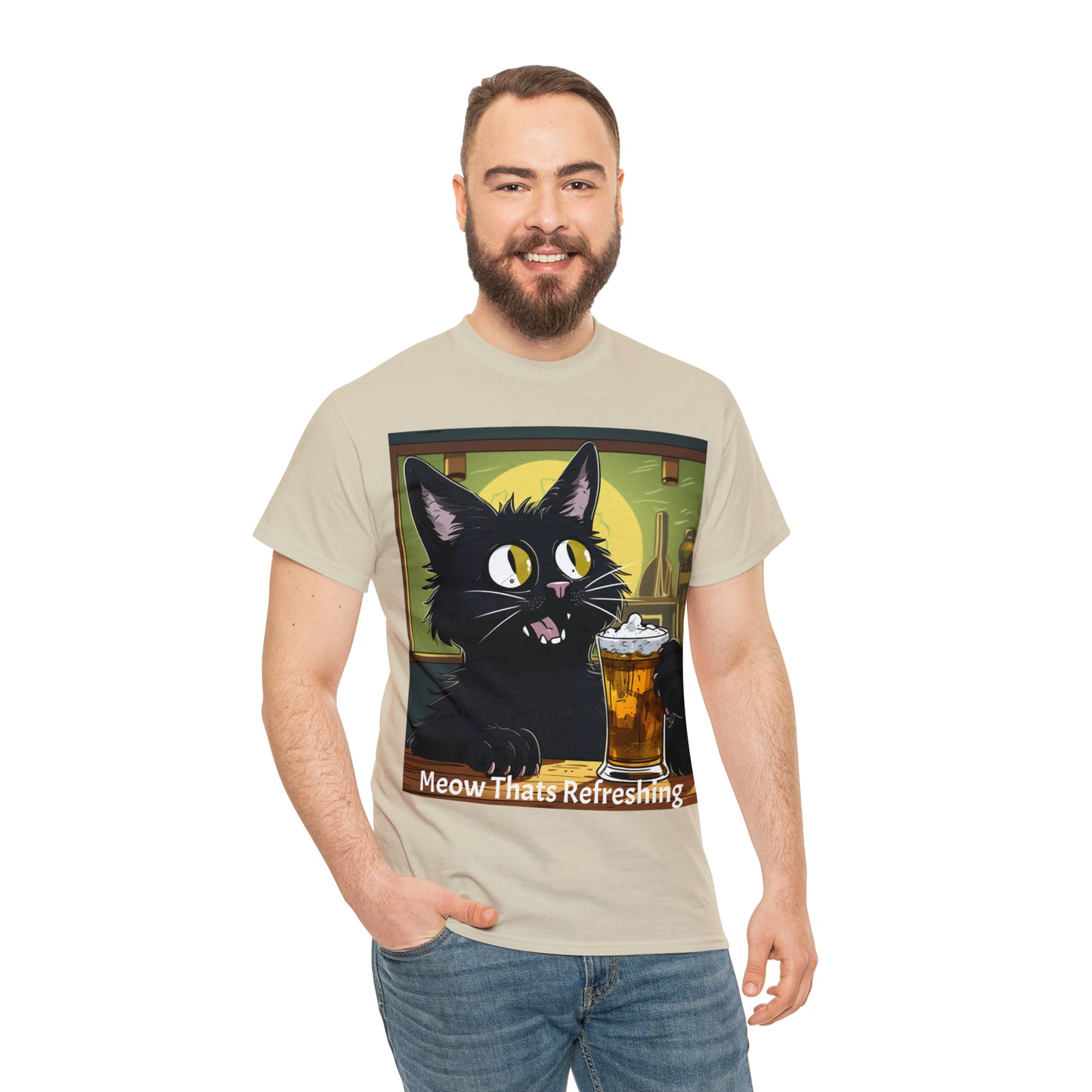 Bar Cat Unisex Heavy Cotton Tee