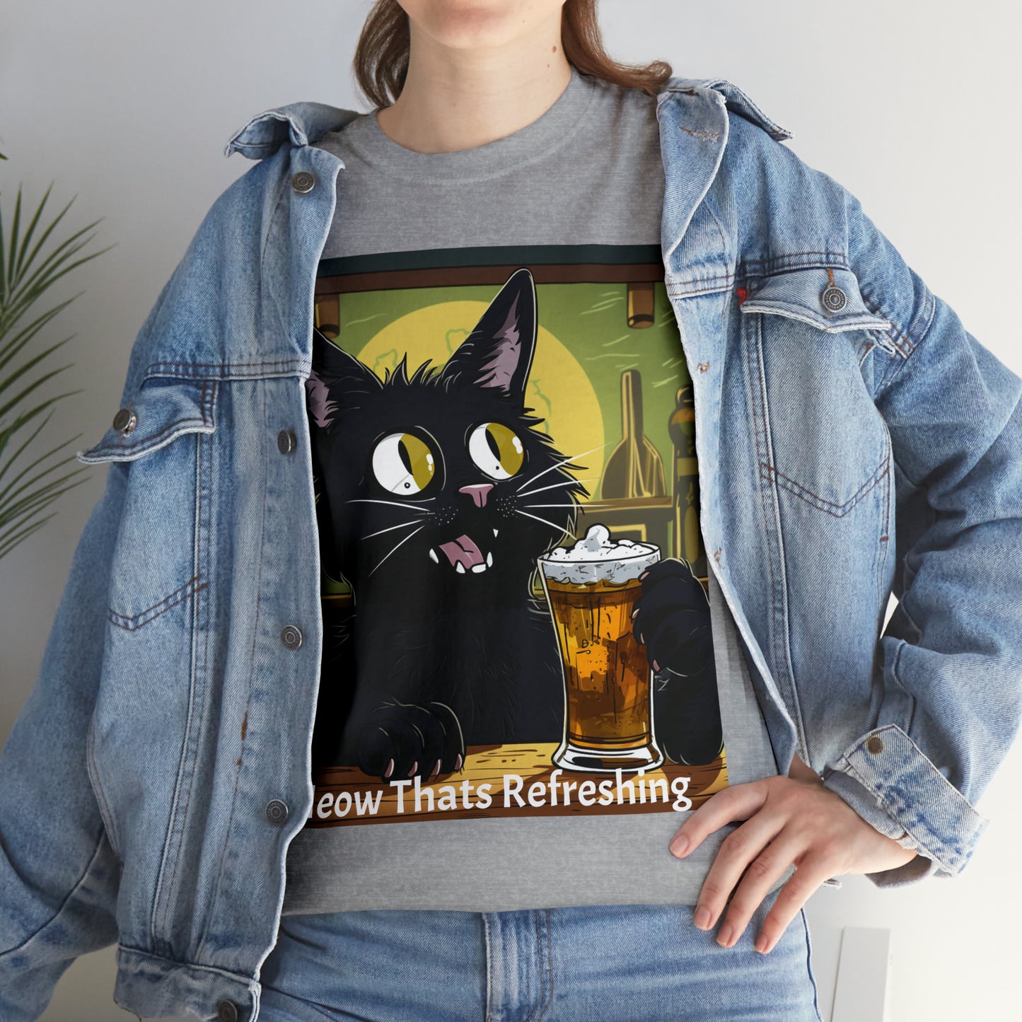 Bar Cat Unisex Heavy Cotton Tee