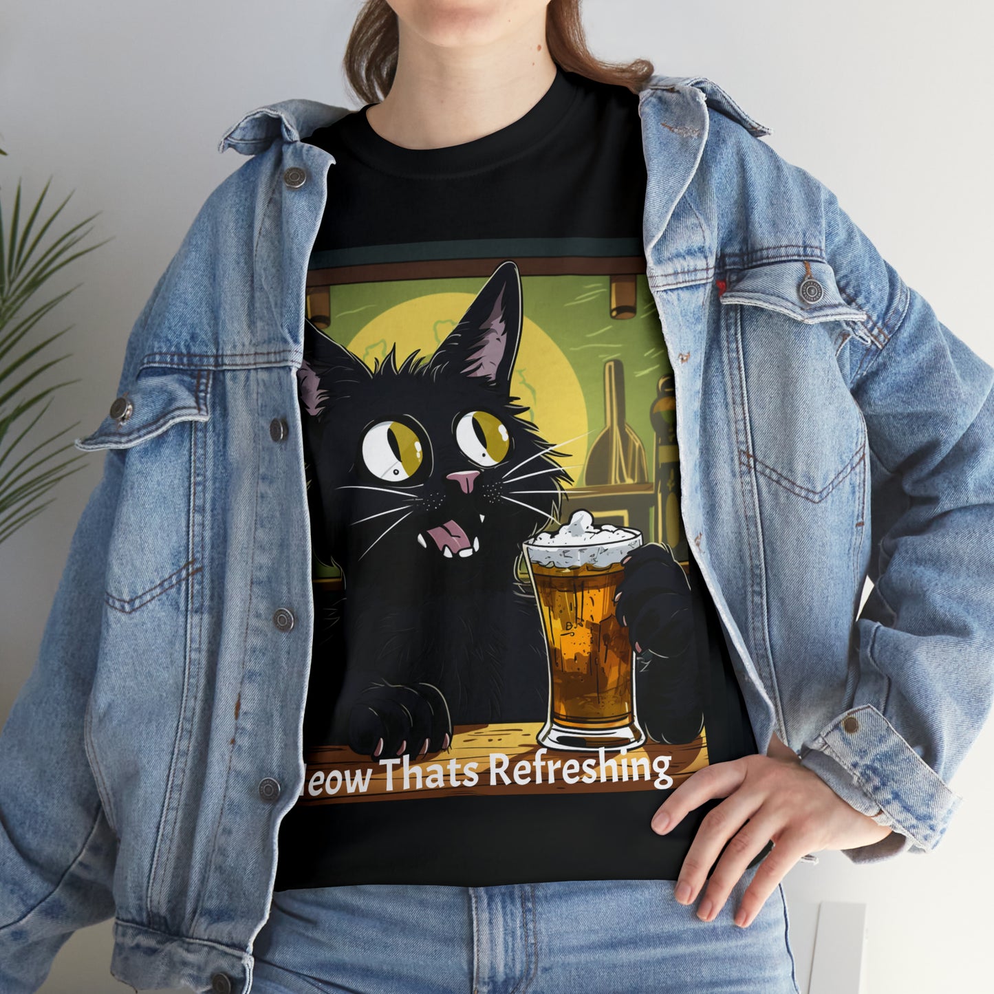 Bar Cat Unisex Heavy Cotton Tee