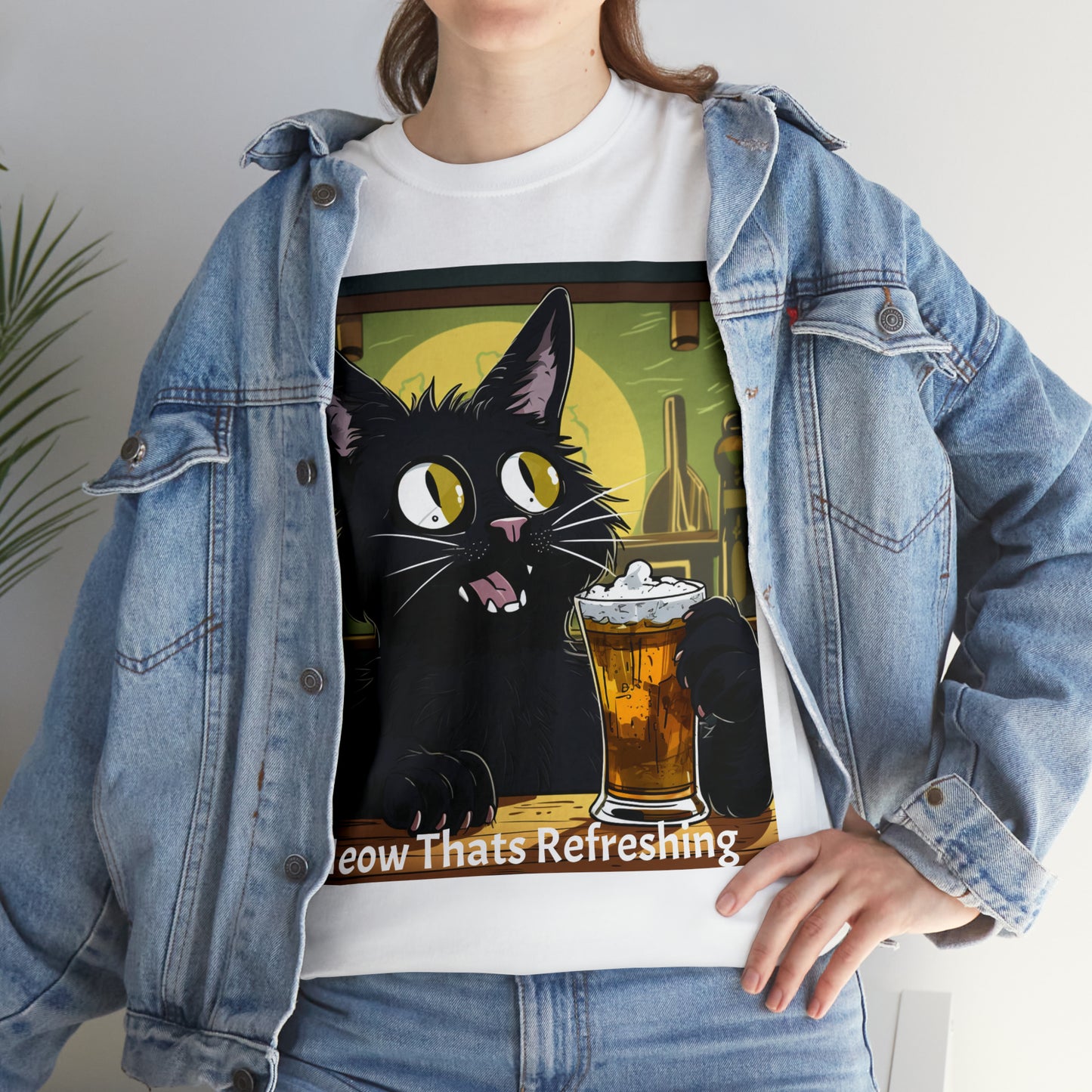 Bar Cat Unisex Heavy Cotton Tee