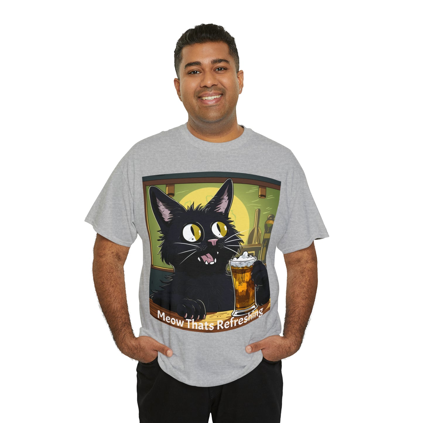 Bar Cat Unisex Heavy Cotton Tee