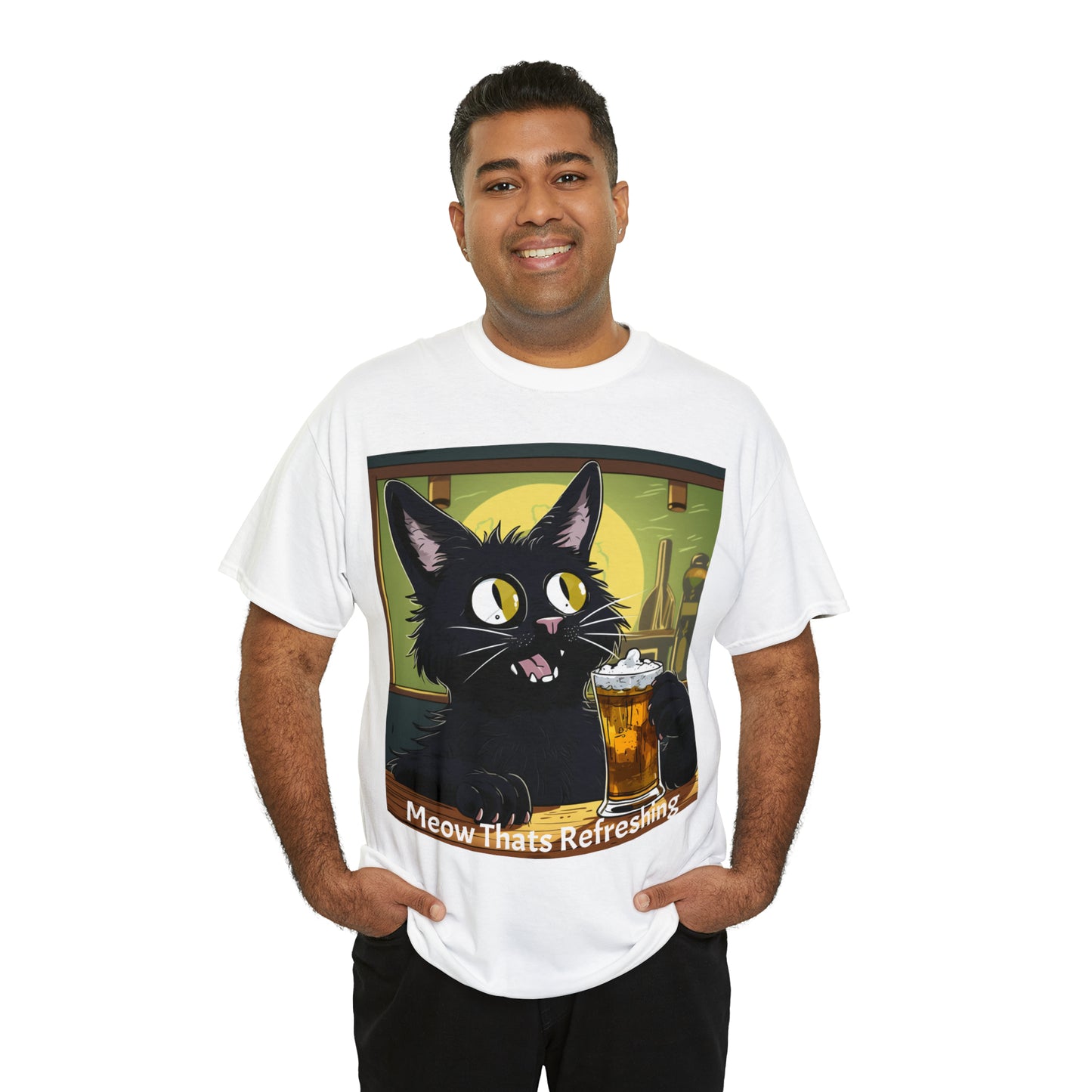 Bar Cat Unisex Heavy Cotton Tee