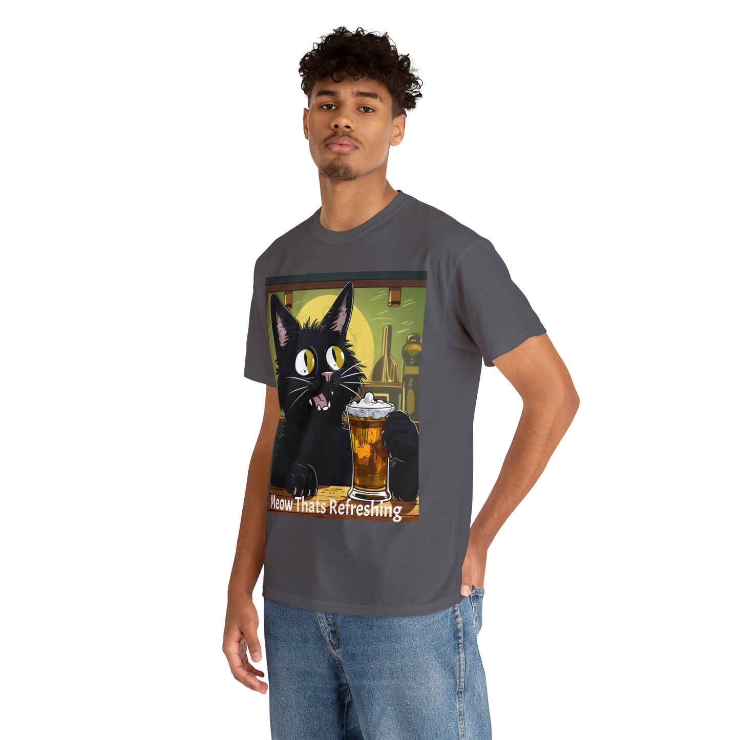 Bar Cat Unisex Heavy Cotton Tee