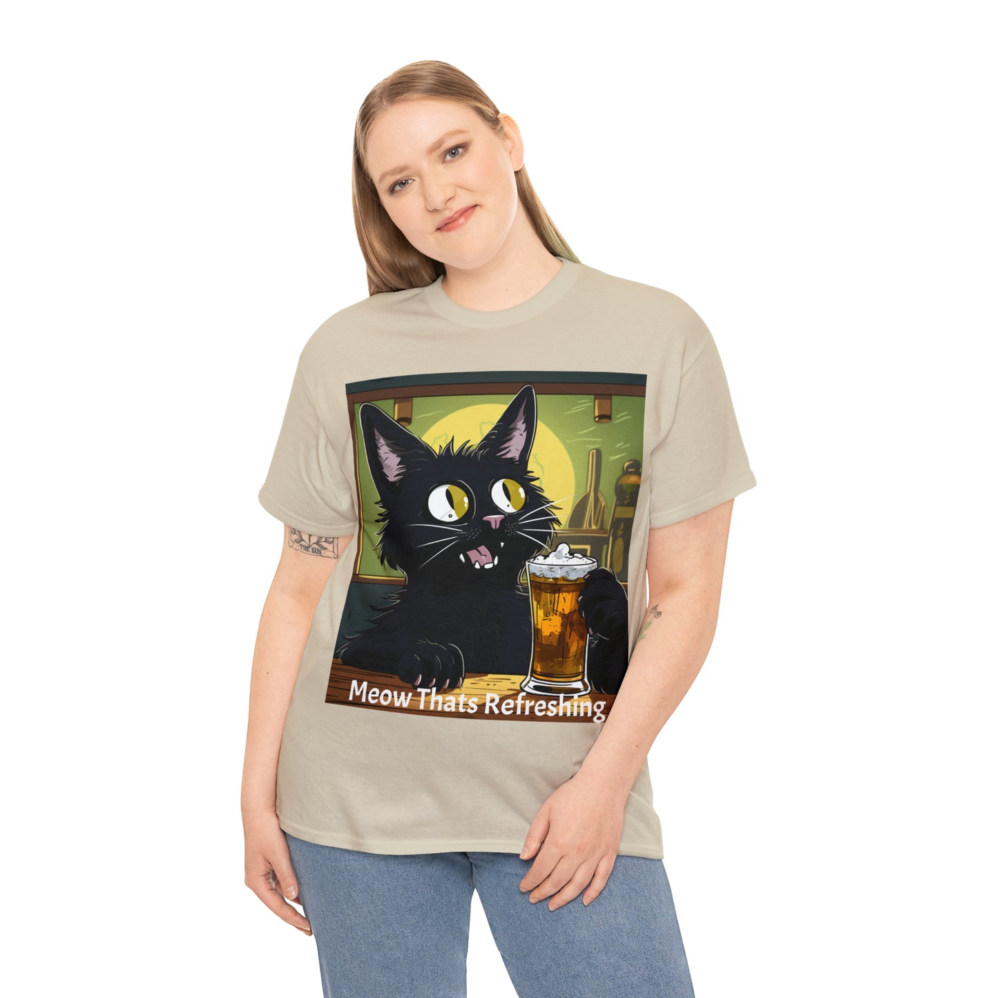 Bar Cat Unisex Heavy Cotton Tee