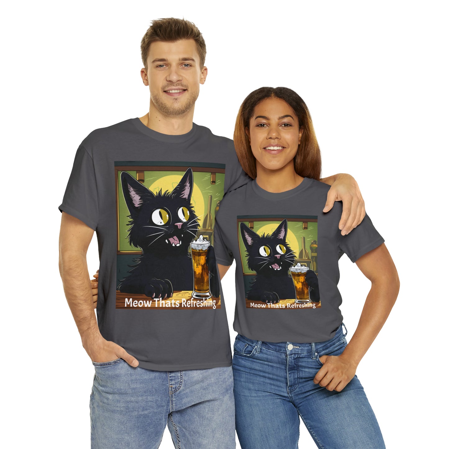 Bar Cat Unisex Heavy Cotton Tee