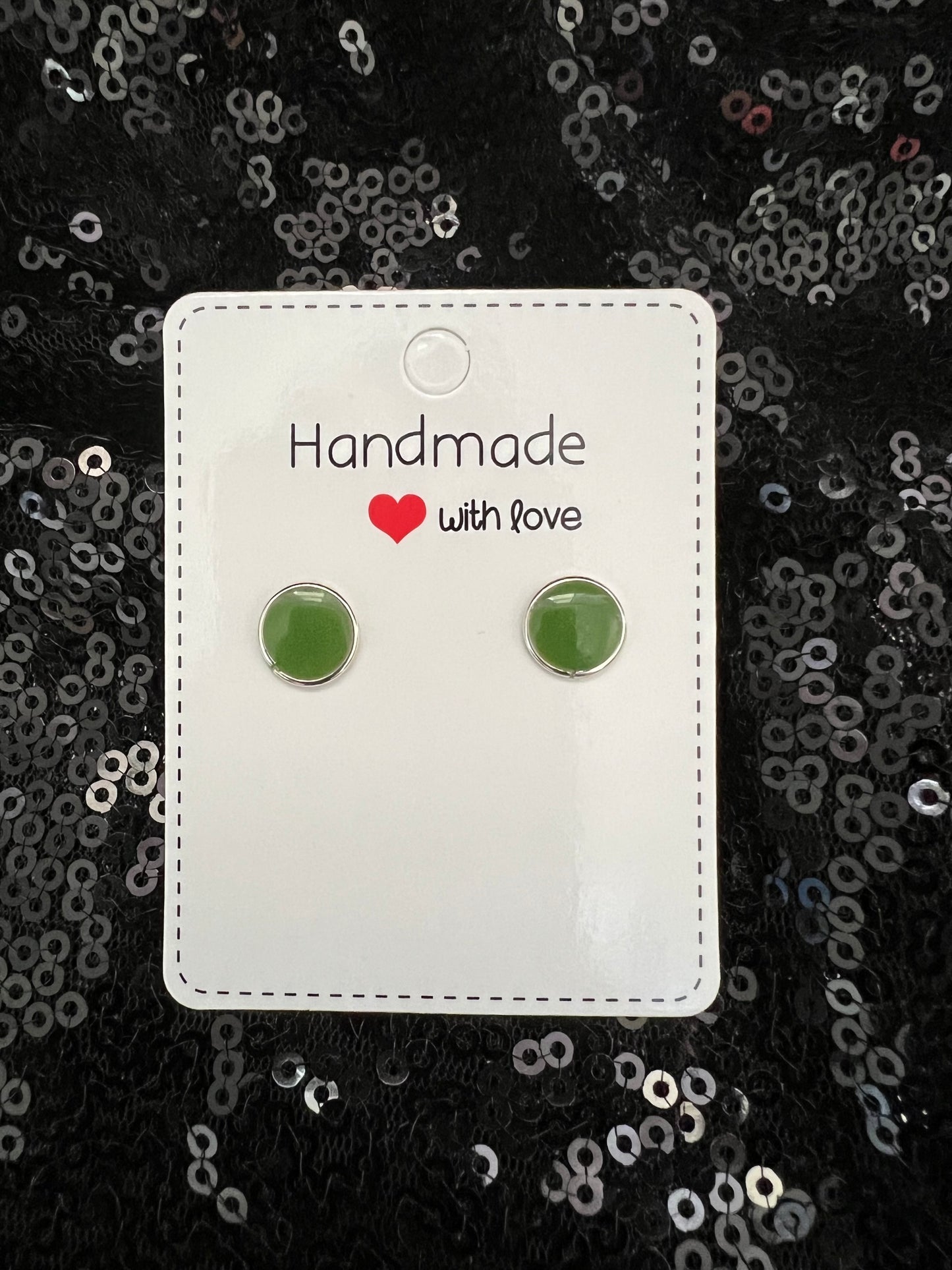 Mini circle stud earrings