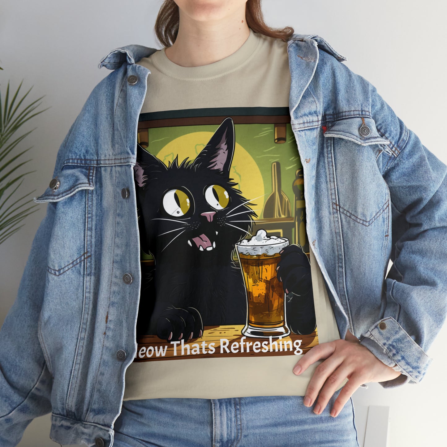 Bar Cat Unisex Heavy Cotton Tee