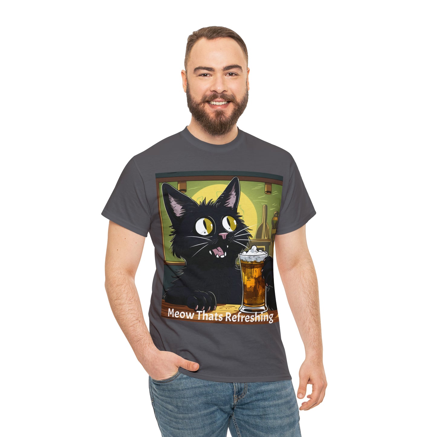 Bar Cat Unisex Heavy Cotton Tee