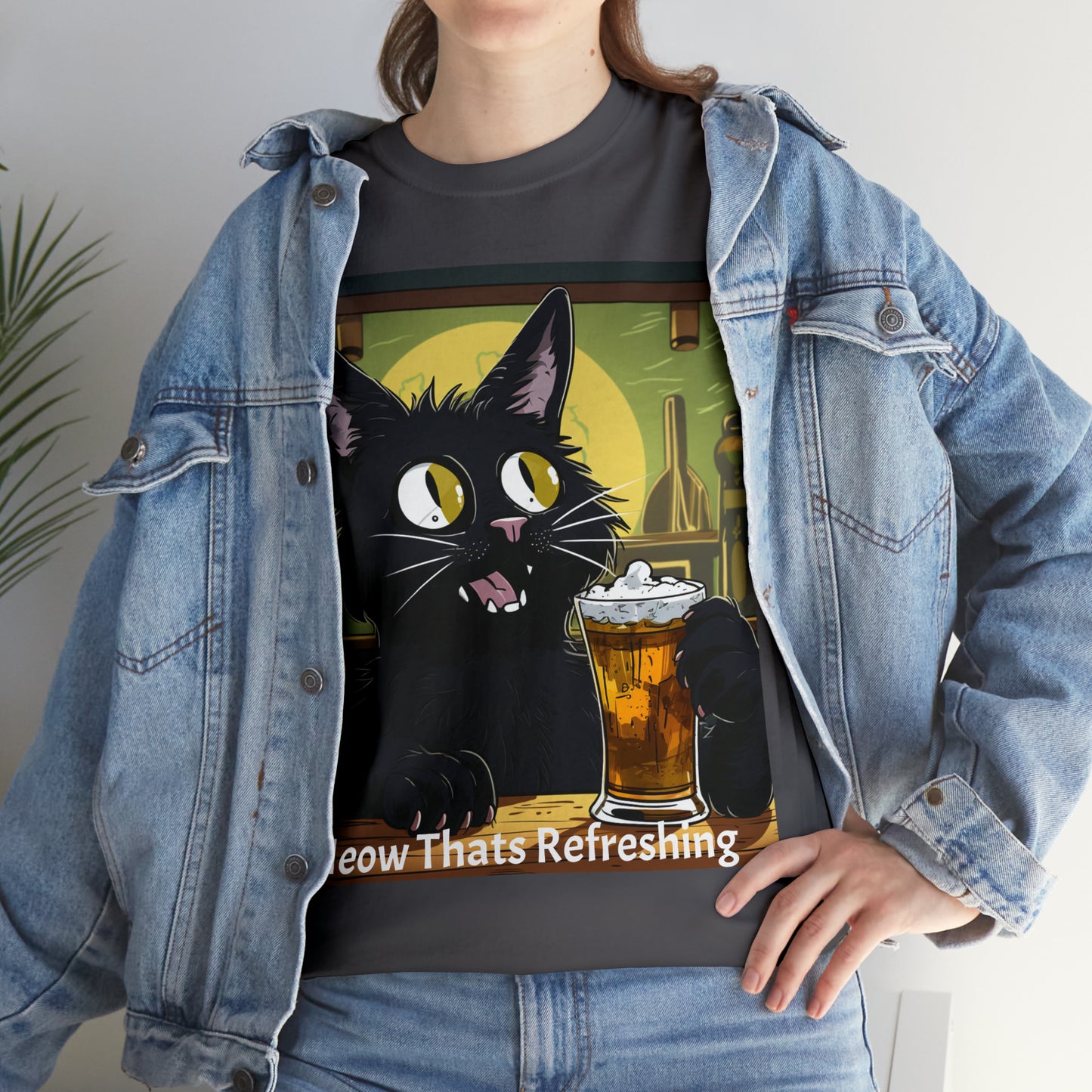 Bar Cat Unisex Heavy Cotton Tee