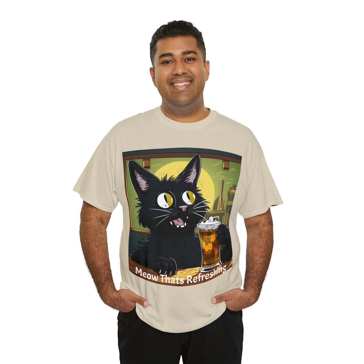 Bar Cat Unisex Heavy Cotton Tee