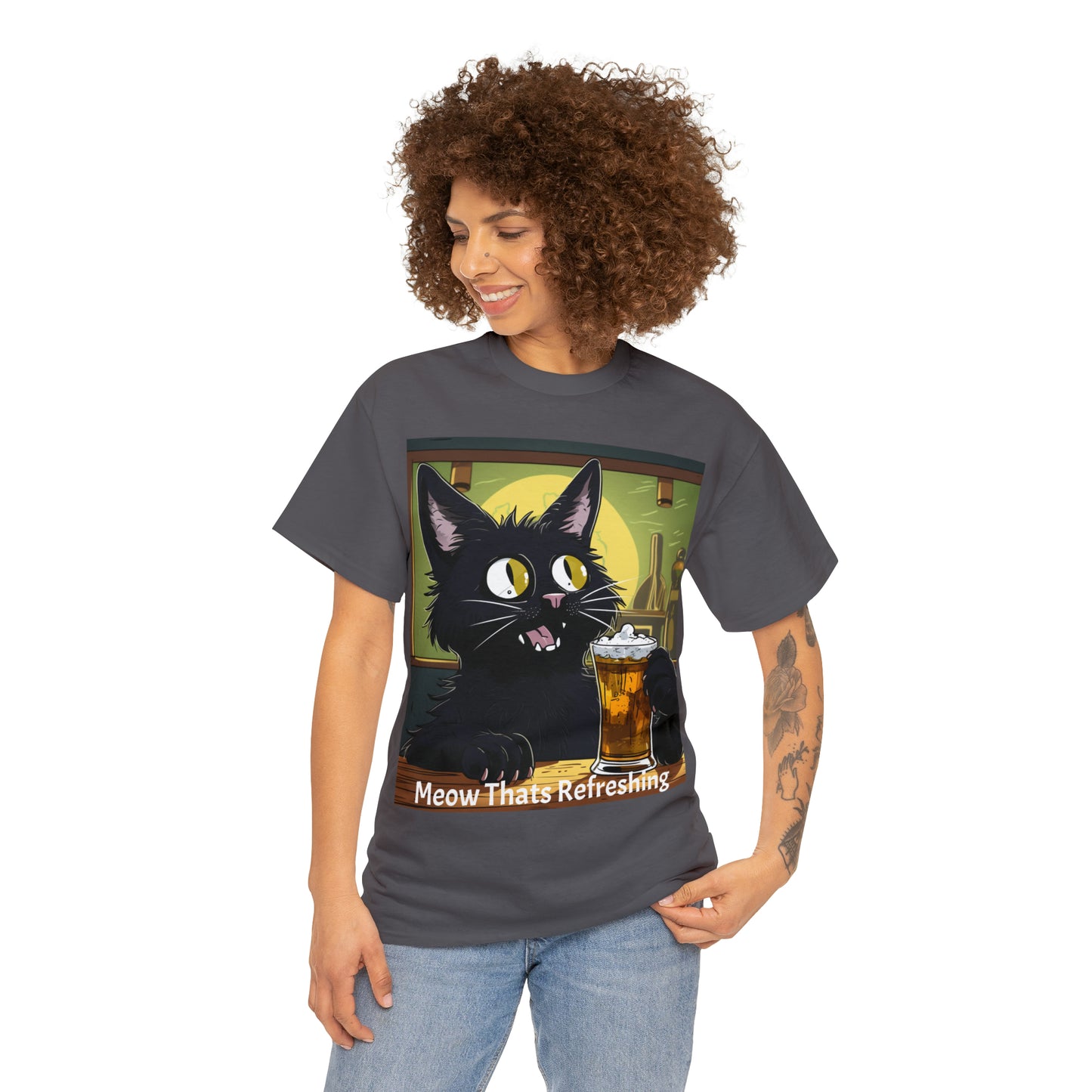 Bar Cat Unisex Heavy Cotton Tee