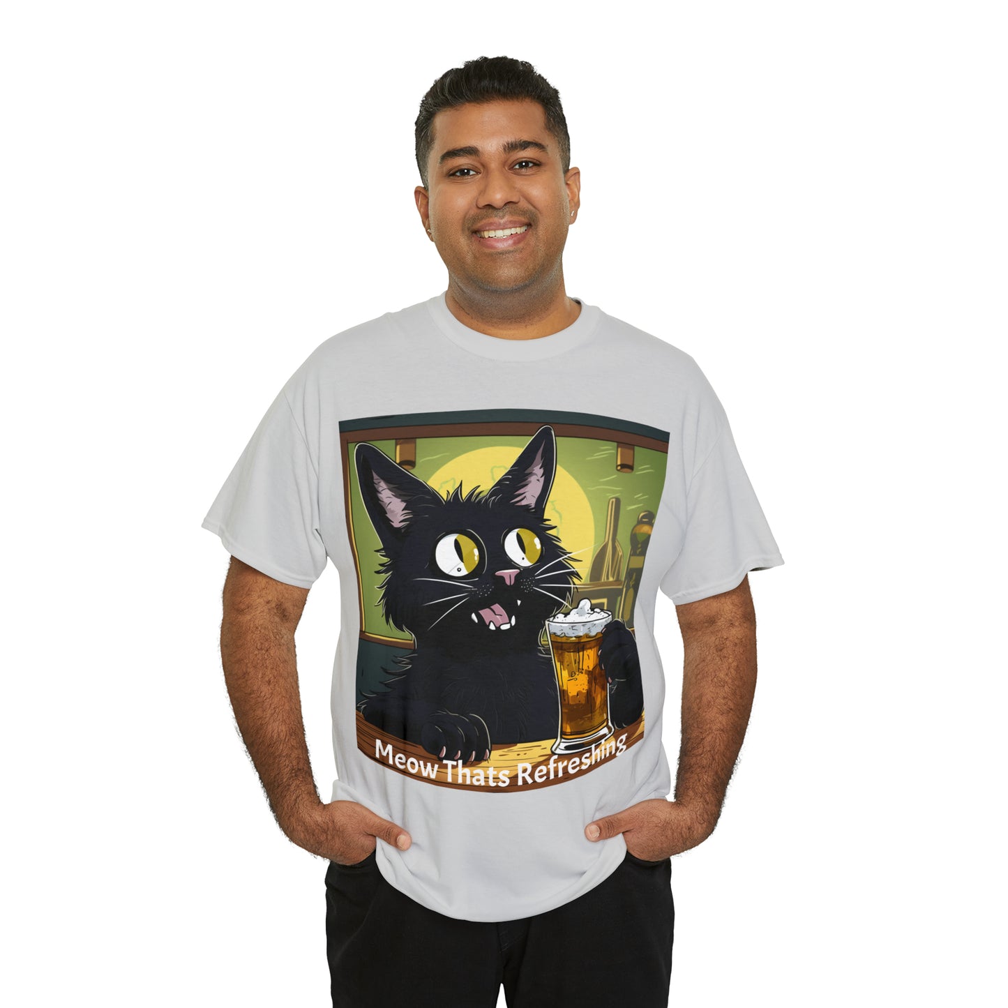 Bar Cat Unisex Heavy Cotton Tee