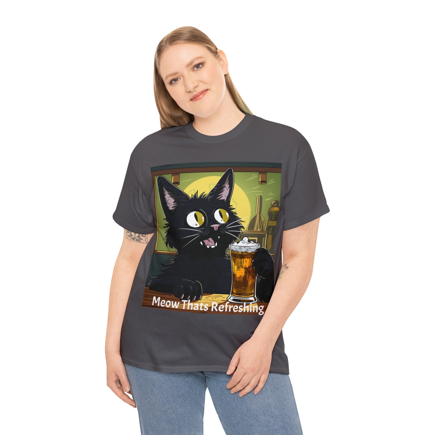 Bar Cat Unisex Heavy Cotton Tee