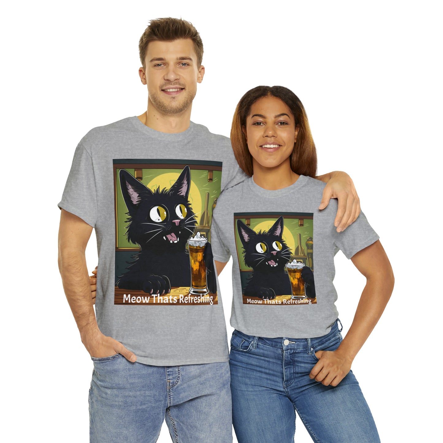 Bar Cat Unisex Heavy Cotton Tee