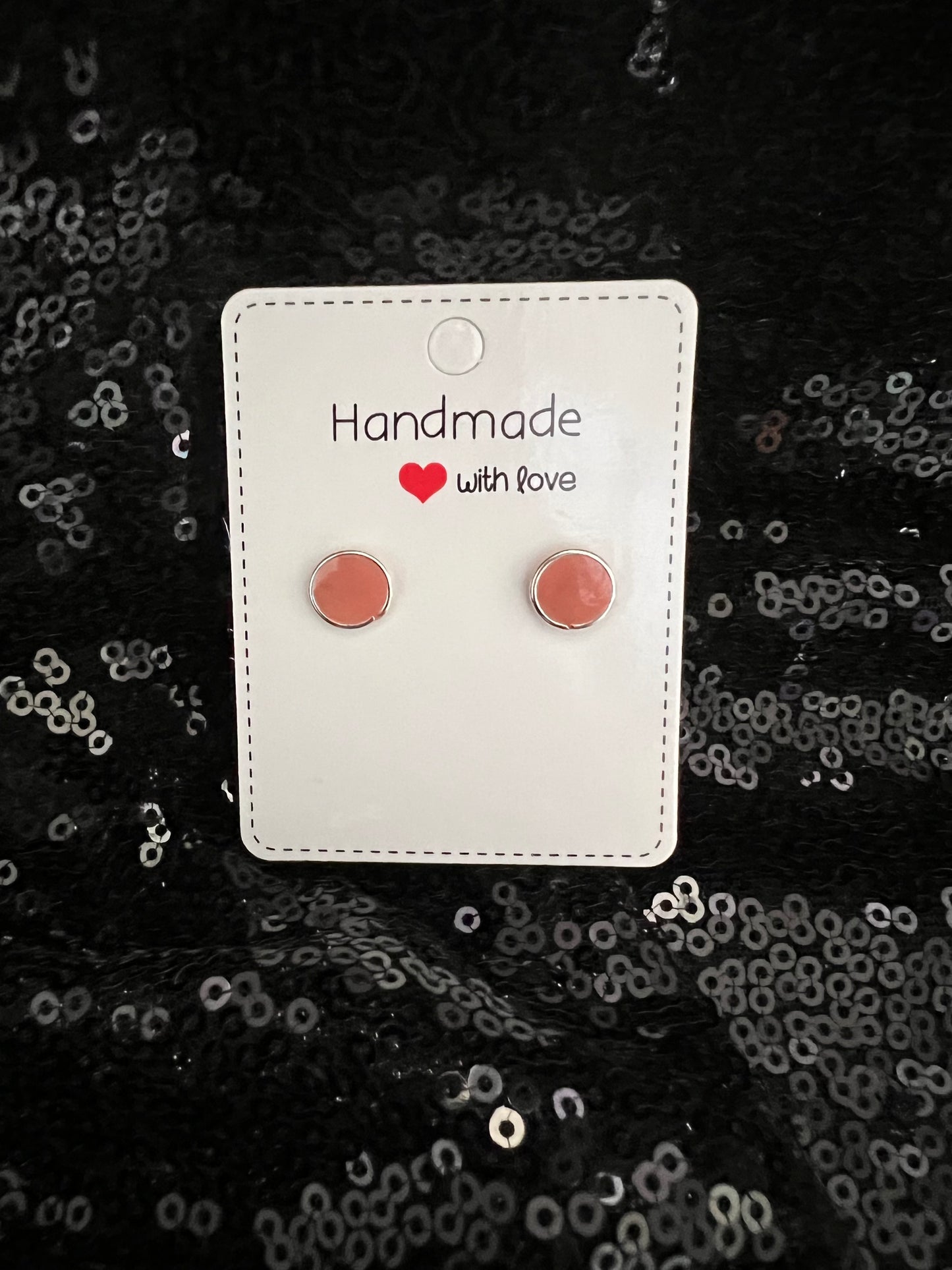 Mini circle stud earrings