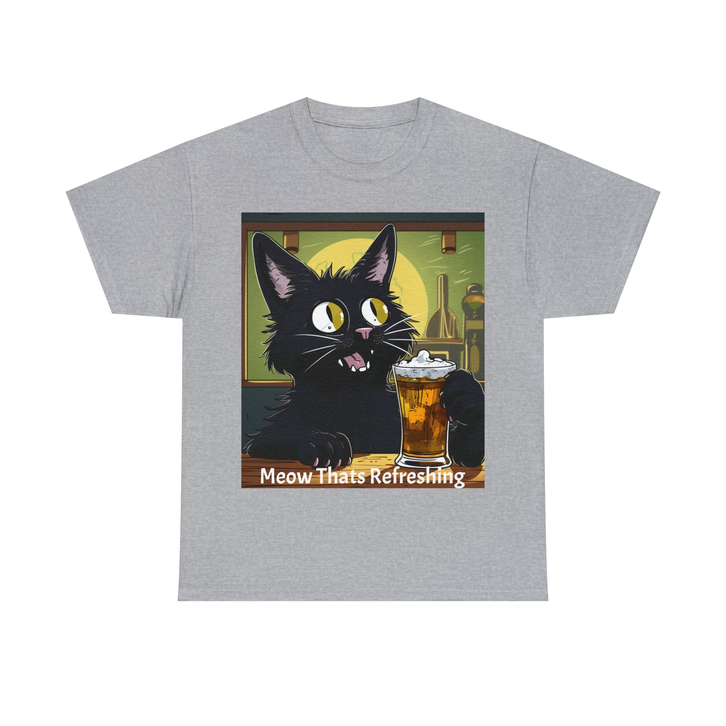 Bar Cat Unisex Heavy Cotton Tee