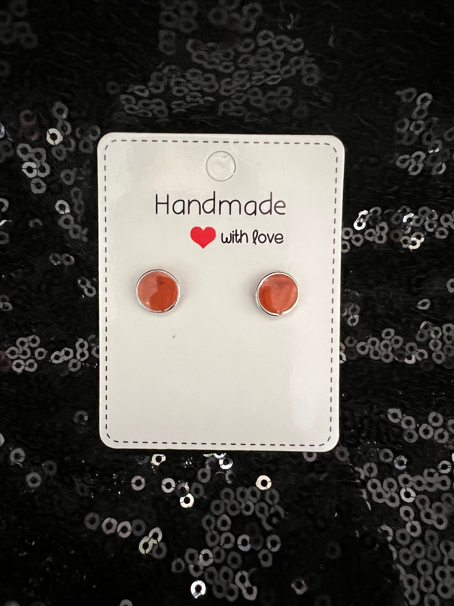 Mini circle stud earrings